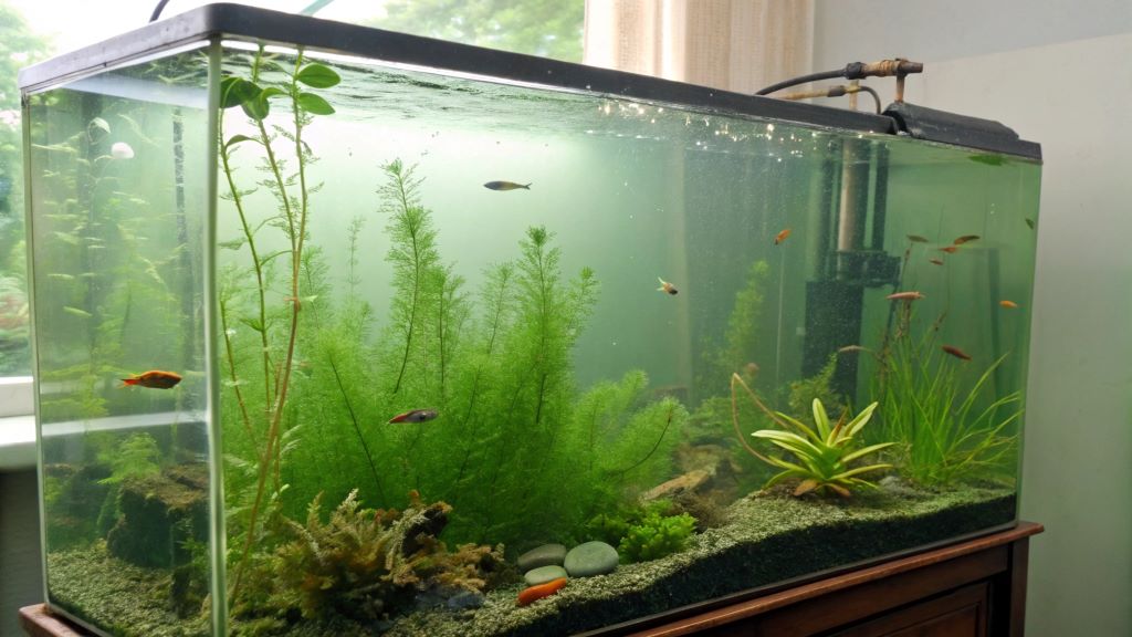 Does algae bloom cause cloudy water