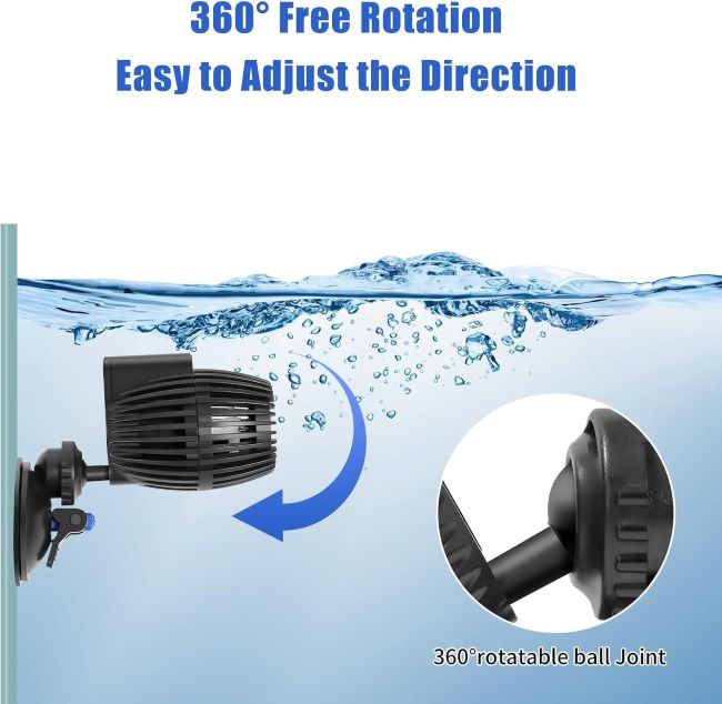 Dual AQUANEAT Aquarium Circulation Pumps Installed in Fish Tank