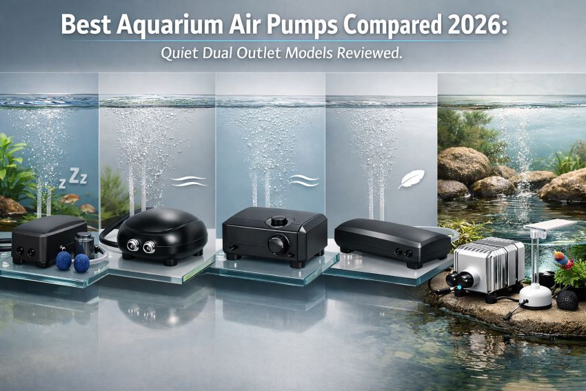 Best Aquarium Air Pumps Compared 2026: Quiet Dual Outlet Models Reviewed