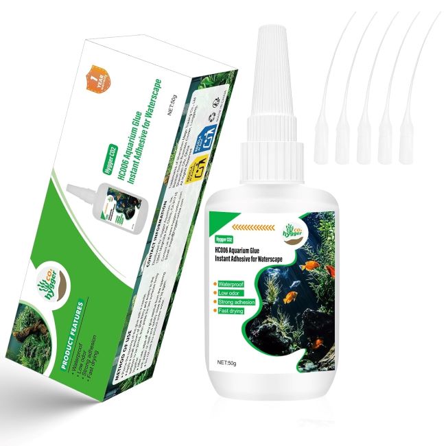 Hygger CO2 liquid aquarium glue for driftwood and rocks aquascaping not for plants or corals