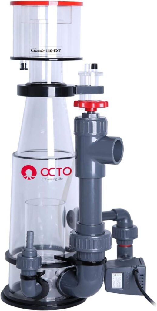 Reef Octopus Classic 110-INT needle-wheel protein skimmer for aquarium filtration performance