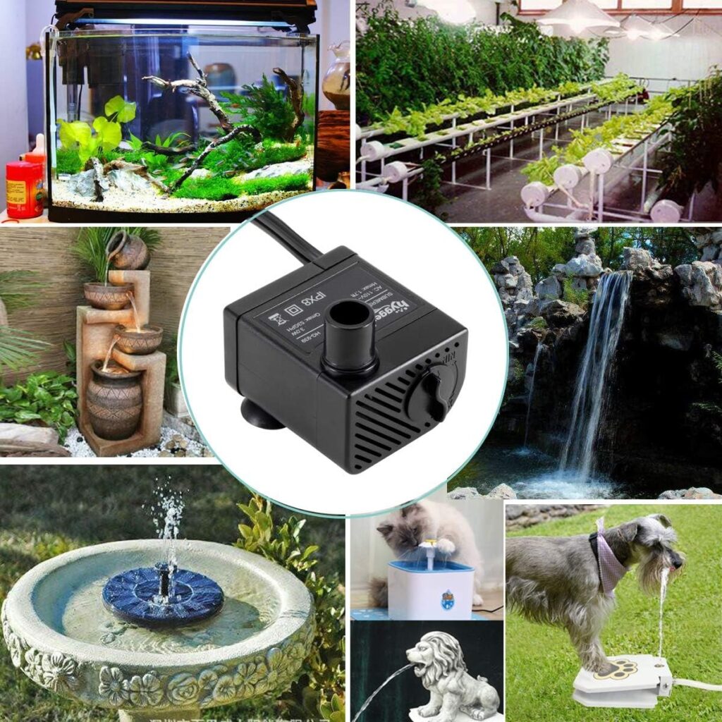 Hygger 3W submersible water pump installed in a home aquarium