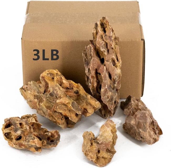 ChaoLeHo natural aquarium rocks 3lb decorative stones for aquascaping fish tanks and terrariums