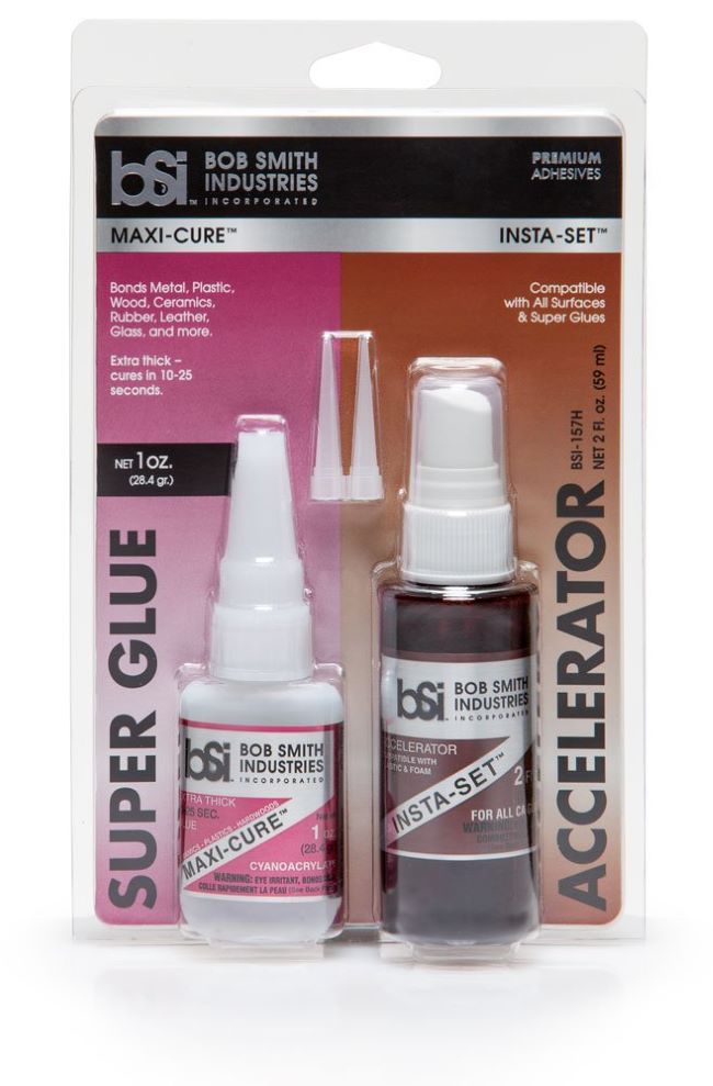 Bob Smith Industries maxi cure and insta-set combo glue pack for fast industrial-strength bonding