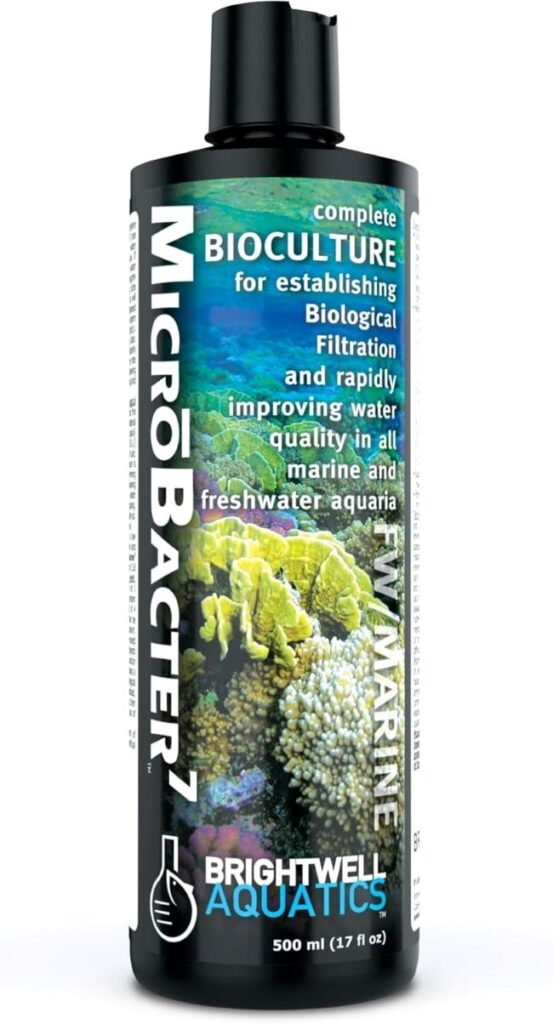 Brightwell MicroBacter7 bioculture bacteria supplement for aquarium biological filtration