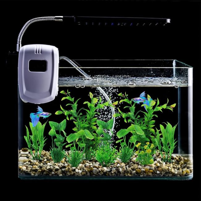 Bxlive PietyPet Green plastic aquarium plants set for fish tank decoration and aquascaping