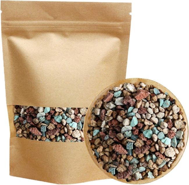 TOYPOPOR Lava Pebbles 2.2lb – volcanic pumice stones for succulents, cactus, bonsai, terrariums, and fairy garden top dressing.