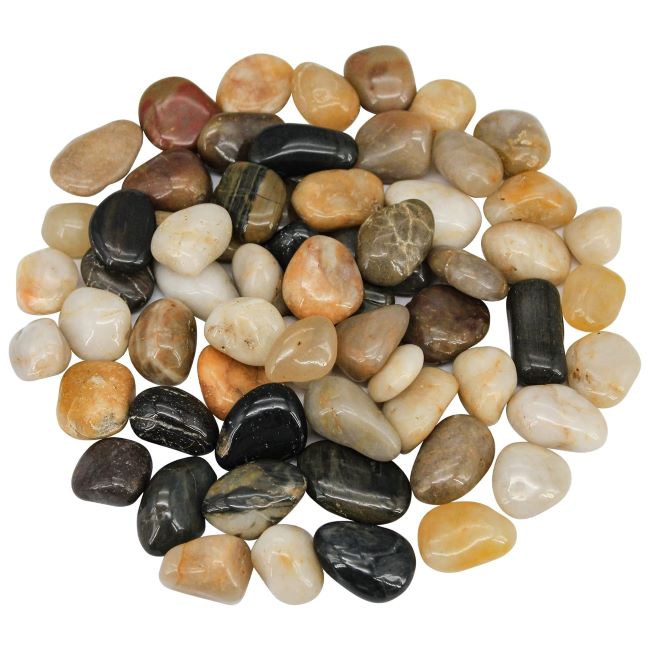 Virekm Decorative River Rocks – natural ornamental pebbles for gardens, flower beds, aquariums, vases, succulents, and home decoration.