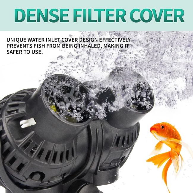 FRESEA circulation wave maker pump creating strong water flow in medium saltwater aquarium