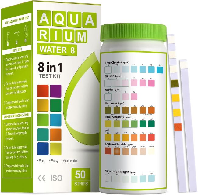 AAwipes 8-in-1 Aquarium Test Kit package for fast water testing in Texas