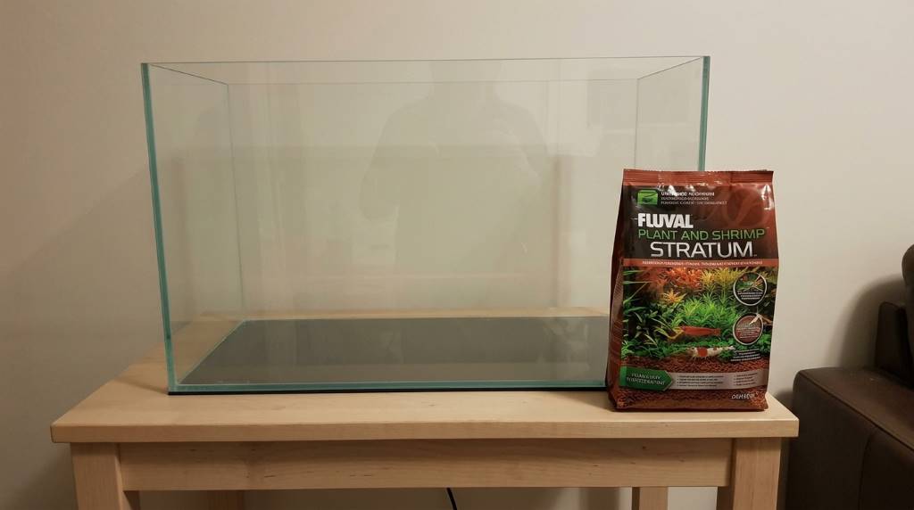 Freshwater aquarium with healthy plants growing in Fluval substrate