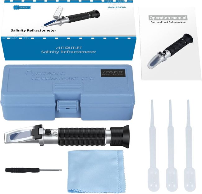 AUTOUTLET handheld refractometer for saltwater testing