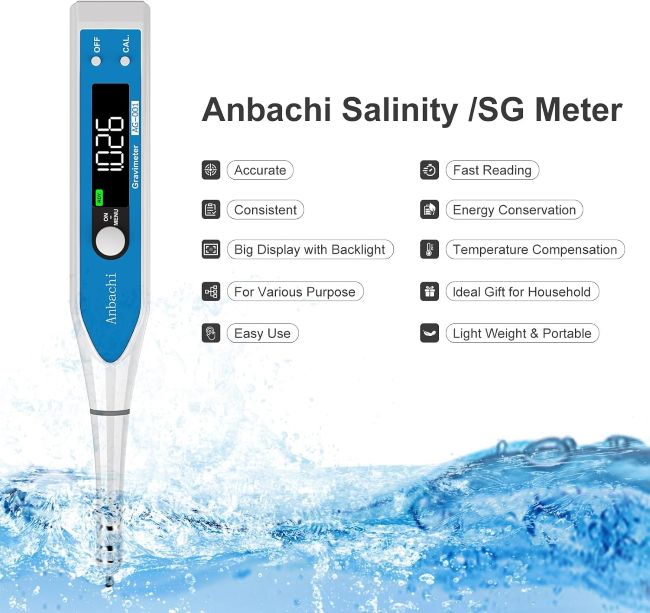 Anbachi digital meter for measuring water salinity