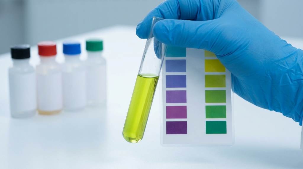 Measuring 5 ml aquarium water for API saltwater testing