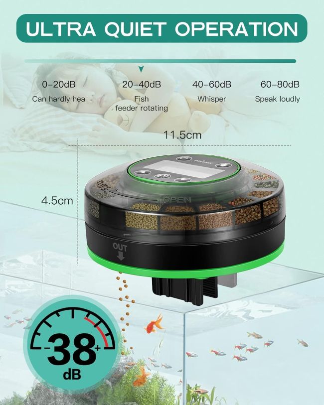 Petbank automatic fish feeder with scheduled feeding